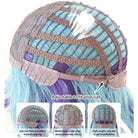 Dark Purple Blue Highlights Wig - HairNjoy