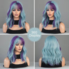 Dark Purple Blue Highlights Wig - HairNjoy