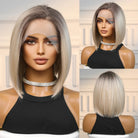 Dark Root Blonde Synthetic Wigs - HairNjoy