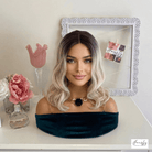 Dark Roots Ash Blonde Ombre Lace Front Wavy Wig - HairNjoy