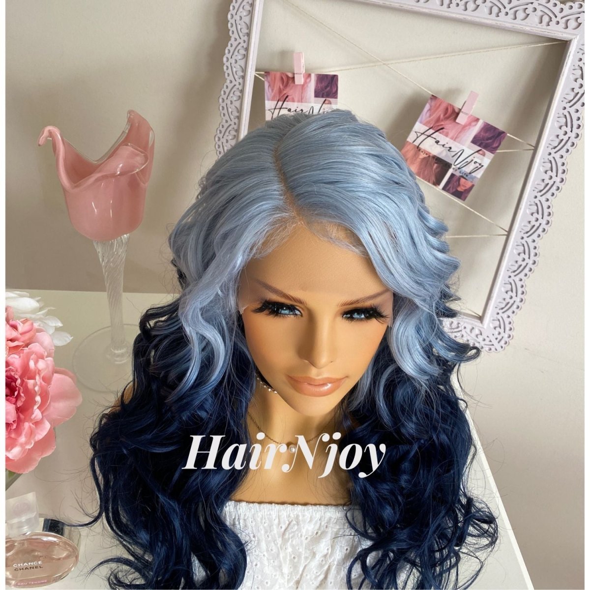 Deep Ocean Blue Body Wave Lace front Wig - HairNjoy