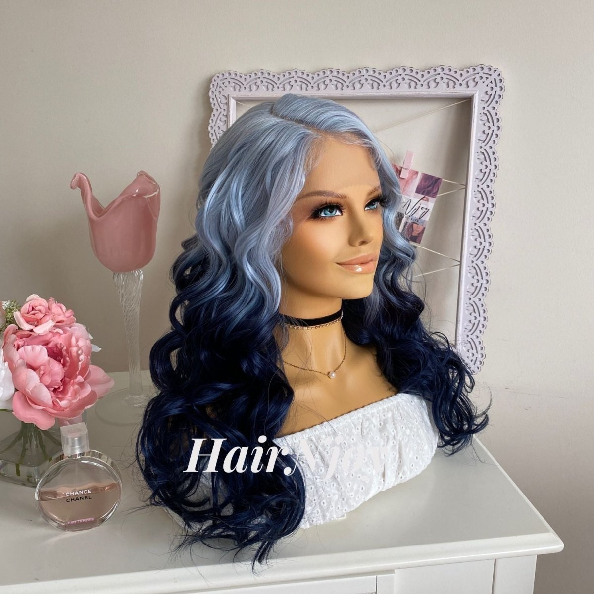 Deep Ocean Blue Body Wave Lace front Wig - HairNjoy