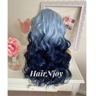Deep Ocean Blue Body Wave Lace front Wig - HairNjoy
