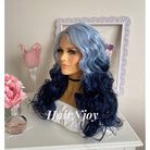Deep Ocean Blue Body Wave Lace front Wig - HairNjoy