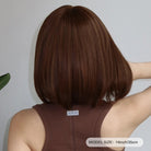 Elegant Brown Short Bob Wig - HairNjoy