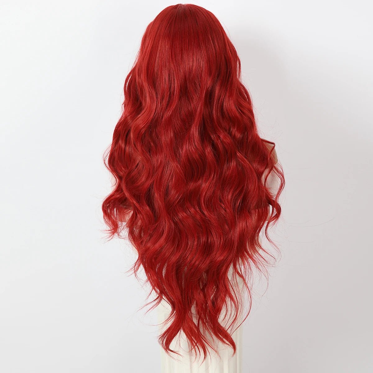 Elegant Long Wavy Red Wig - HairNjoy