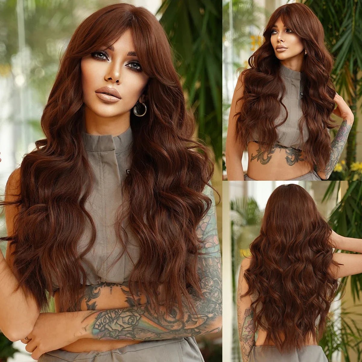 Elegant Long Wavy Wig - HairNjoy