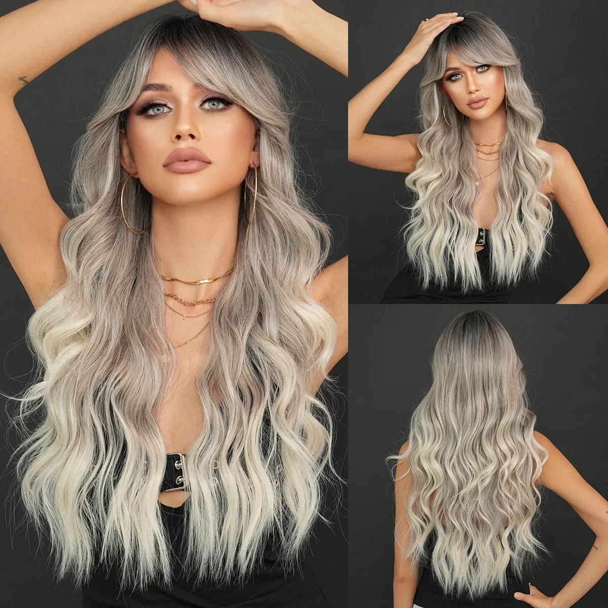 Elegant Long Wavy Wig - HairNjoy