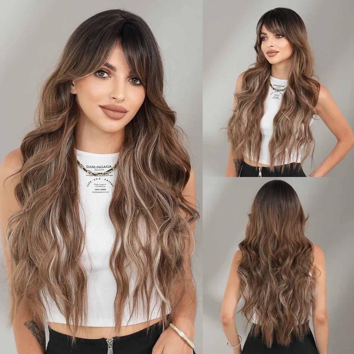 Elegant Long Wavy Wig - HairNjoy