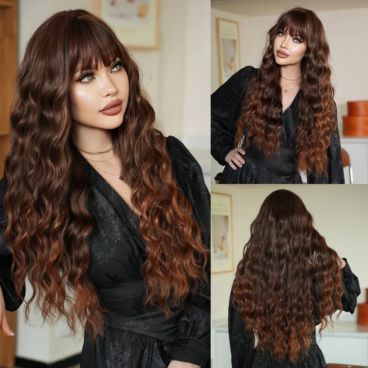 Elegant Natural Synthetic Wigs - HairNjoy