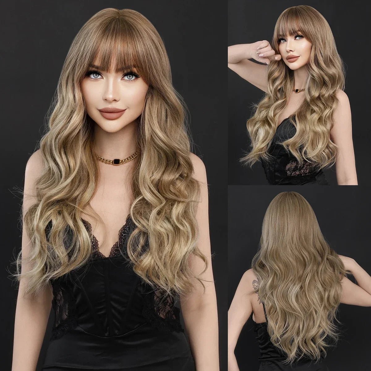 Elegant Natural Synthetic Wigs - HairNjoy