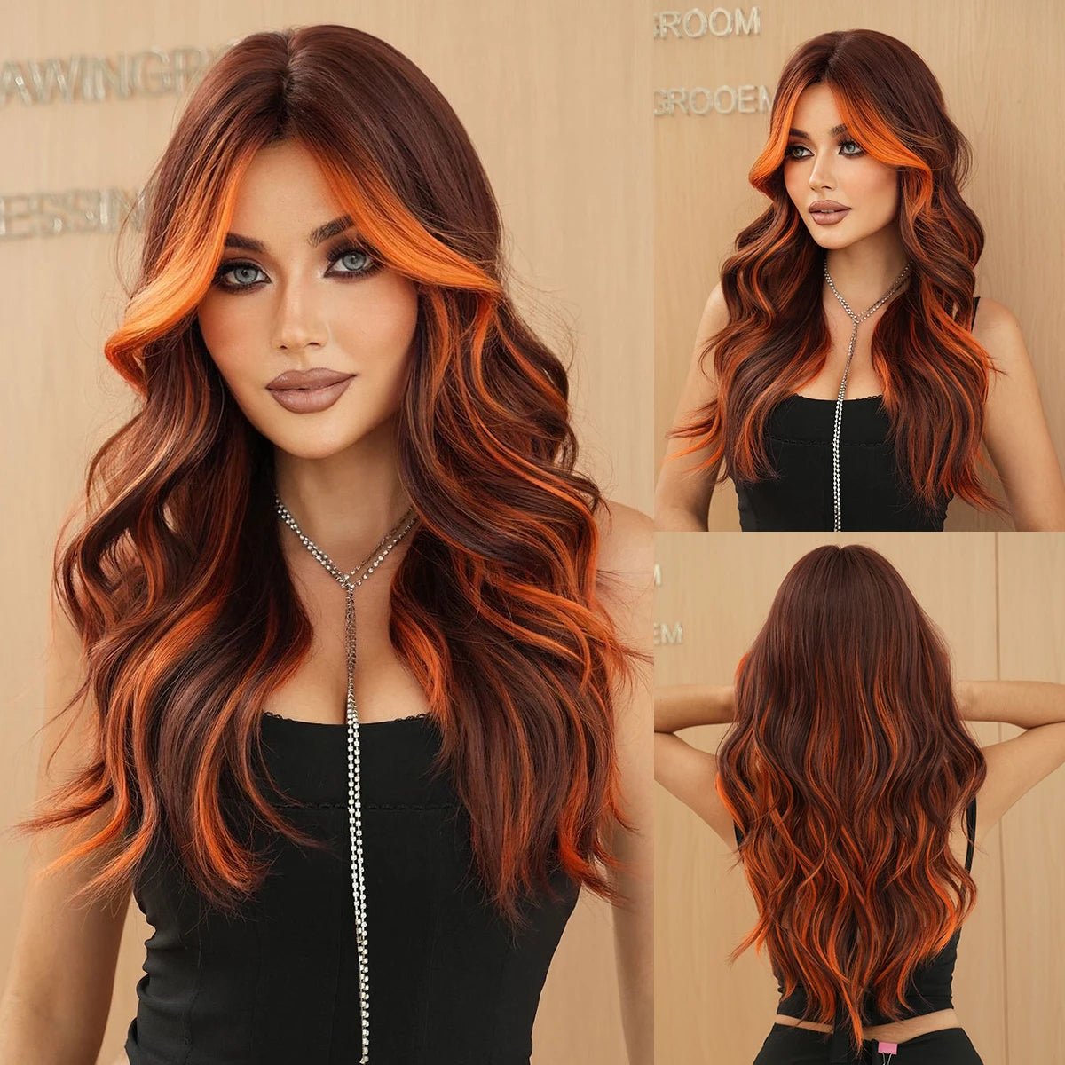 Elegant Natural Synthetic Wigs - HairNjoy