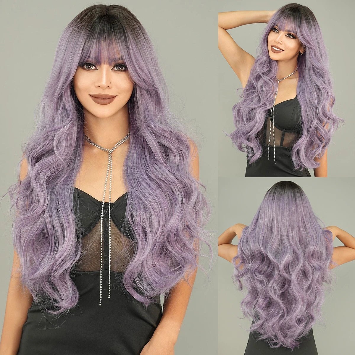 Elegant Natural Synthetic Wigs - HairNjoy