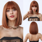 Elegant Short Bob Wig with Bangs - HairNjoy