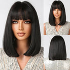 Elegant Short Bob Wig with Bangs - HairNjoy