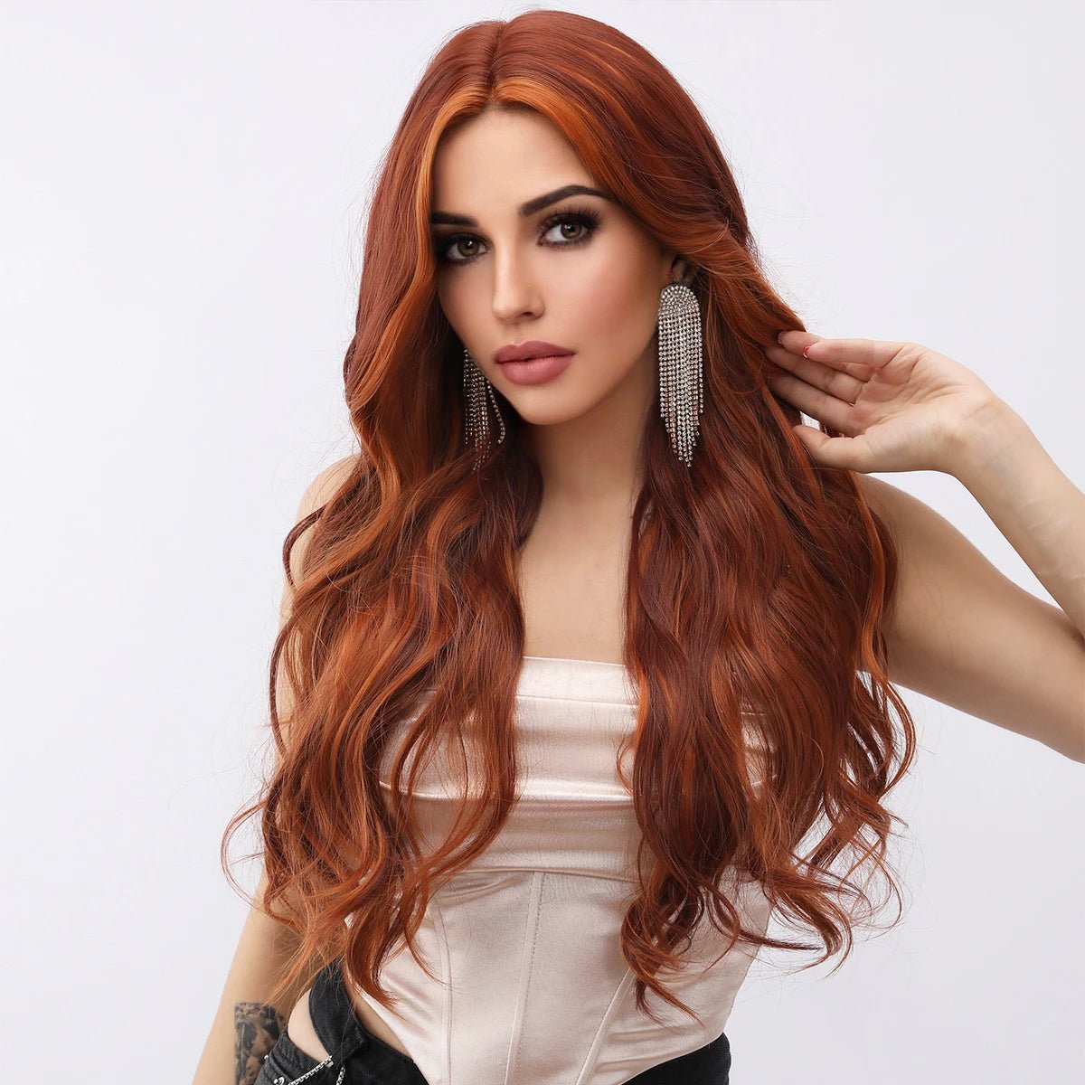 Fashion Blonde Long Synthetic Lace Front Wig - HairNjoy