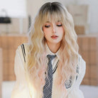 Fashion Highlight Wig with Bangs - HairNjoy