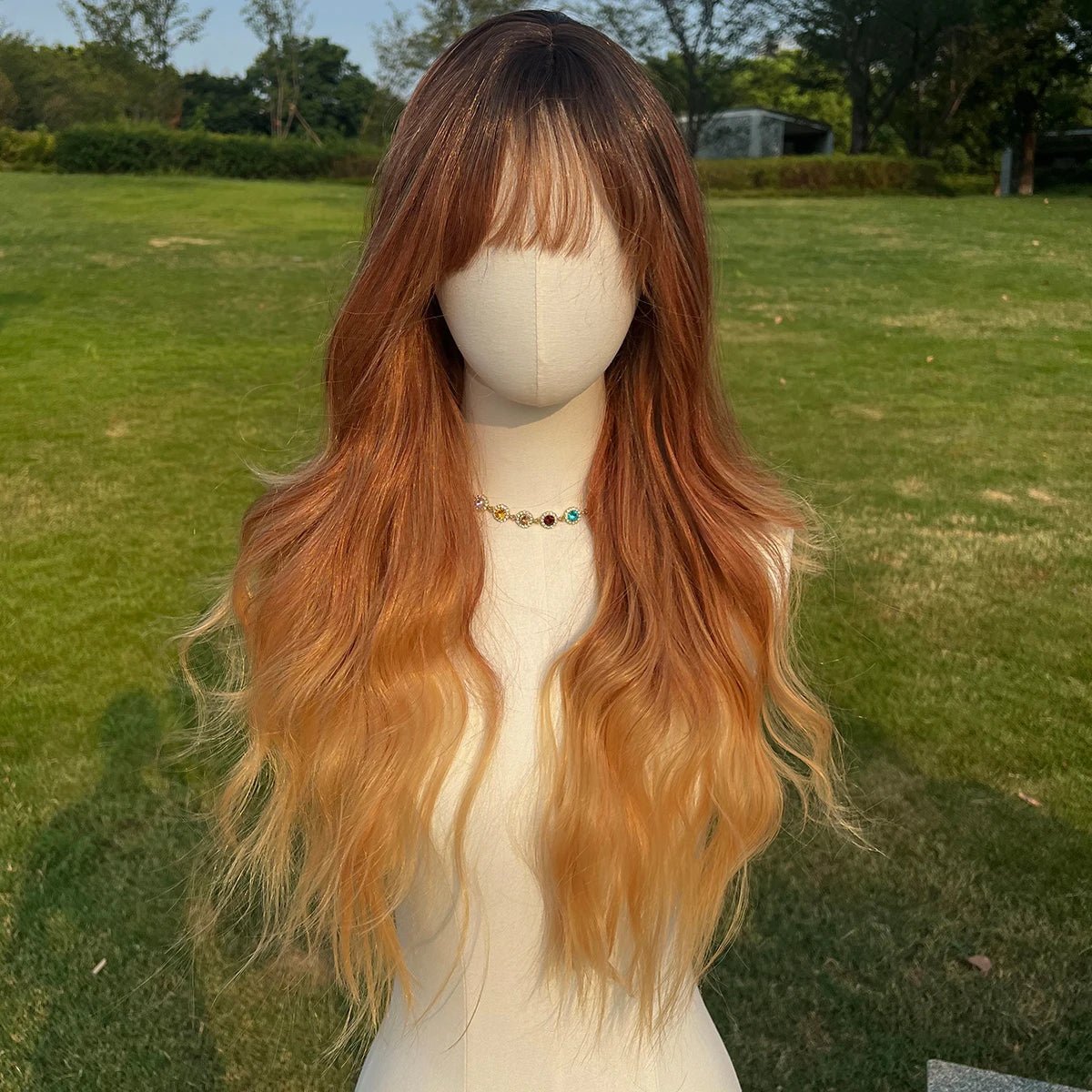 Fashion Wavy Bangs Gradient Wigs - HairNjoy