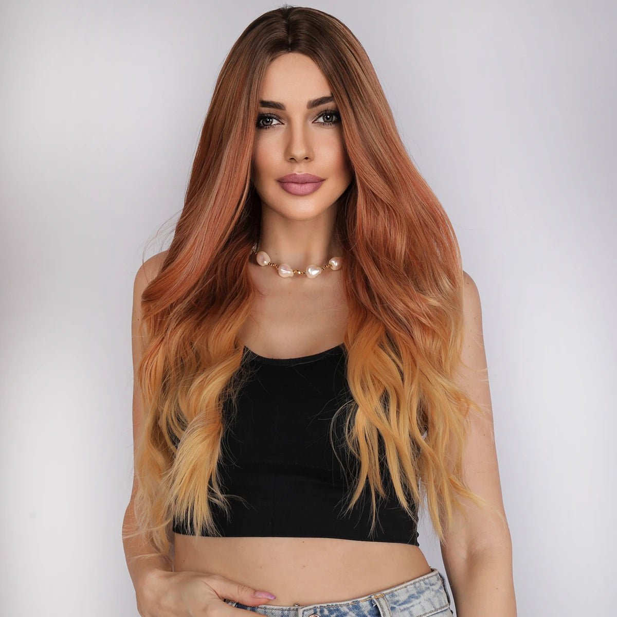 Fashionable Vibes Ombre Wavy Wig - HairNjoy