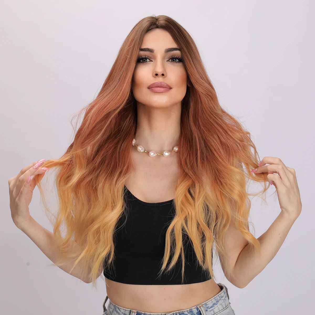 Fashionable Vibes Ombre Wavy Wig - HairNjoy