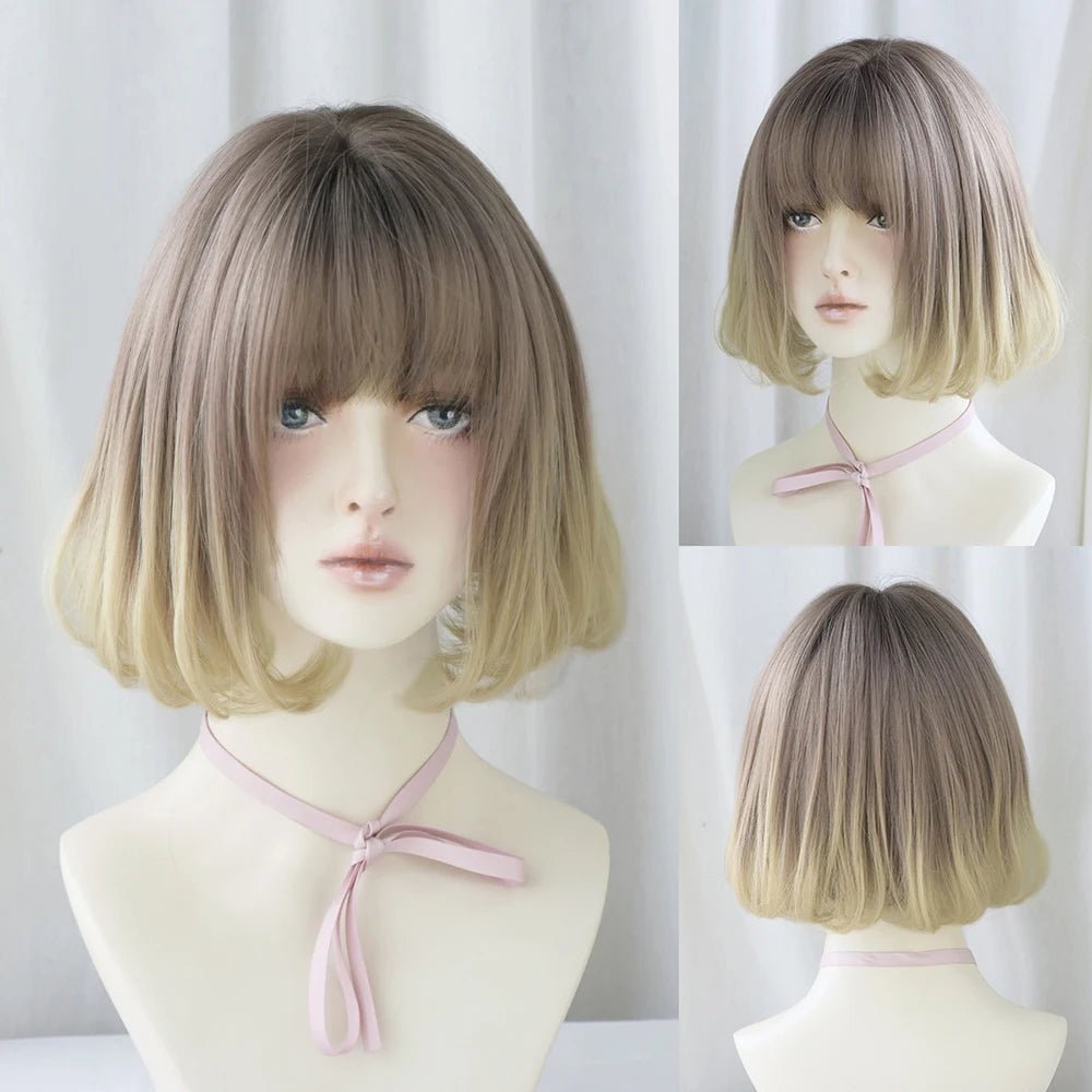 Flaxen Wavy Bob Wig - HairNjoy