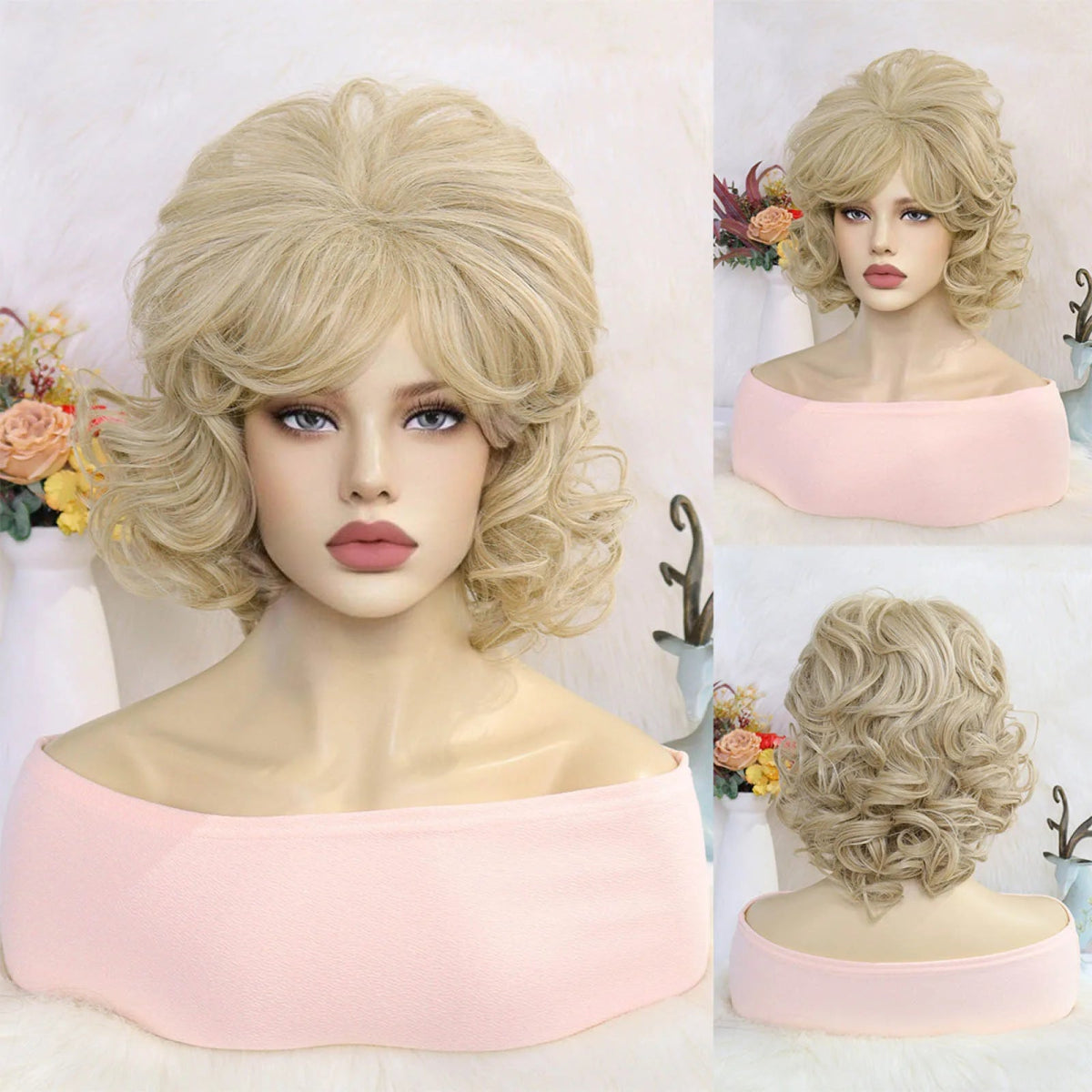 Glamorous Blonde Synthetic Hair Wig - HairNjoy