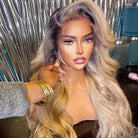 Glueless Highlight Ash Blonde Wigs - HairNjoy