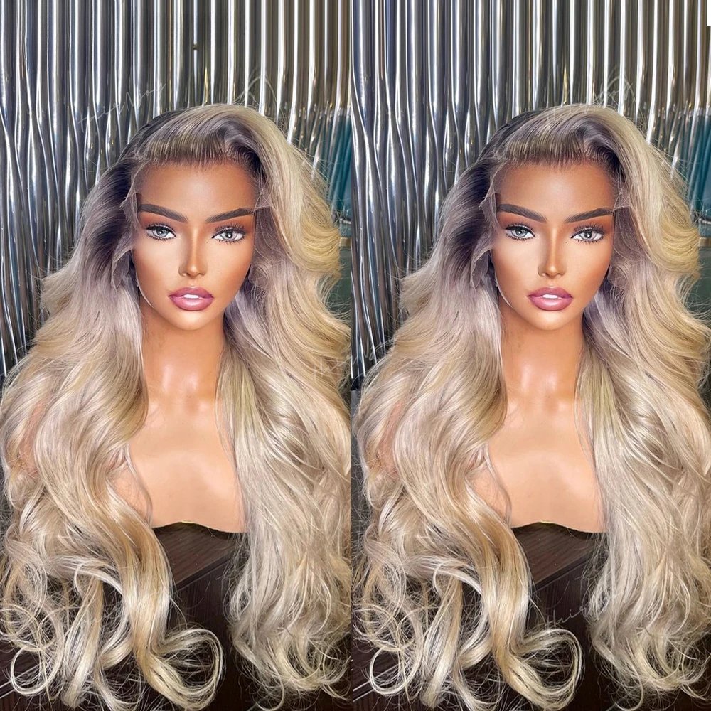 Glueless Highlight Ash Blonde Wigs - HairNjoy