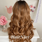 Glueless Human Hair Ombre Lace Front Wig - HairNjoy