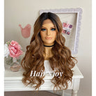 Glueless Human Hair Ombre Lace Front Wig - HairNjoy