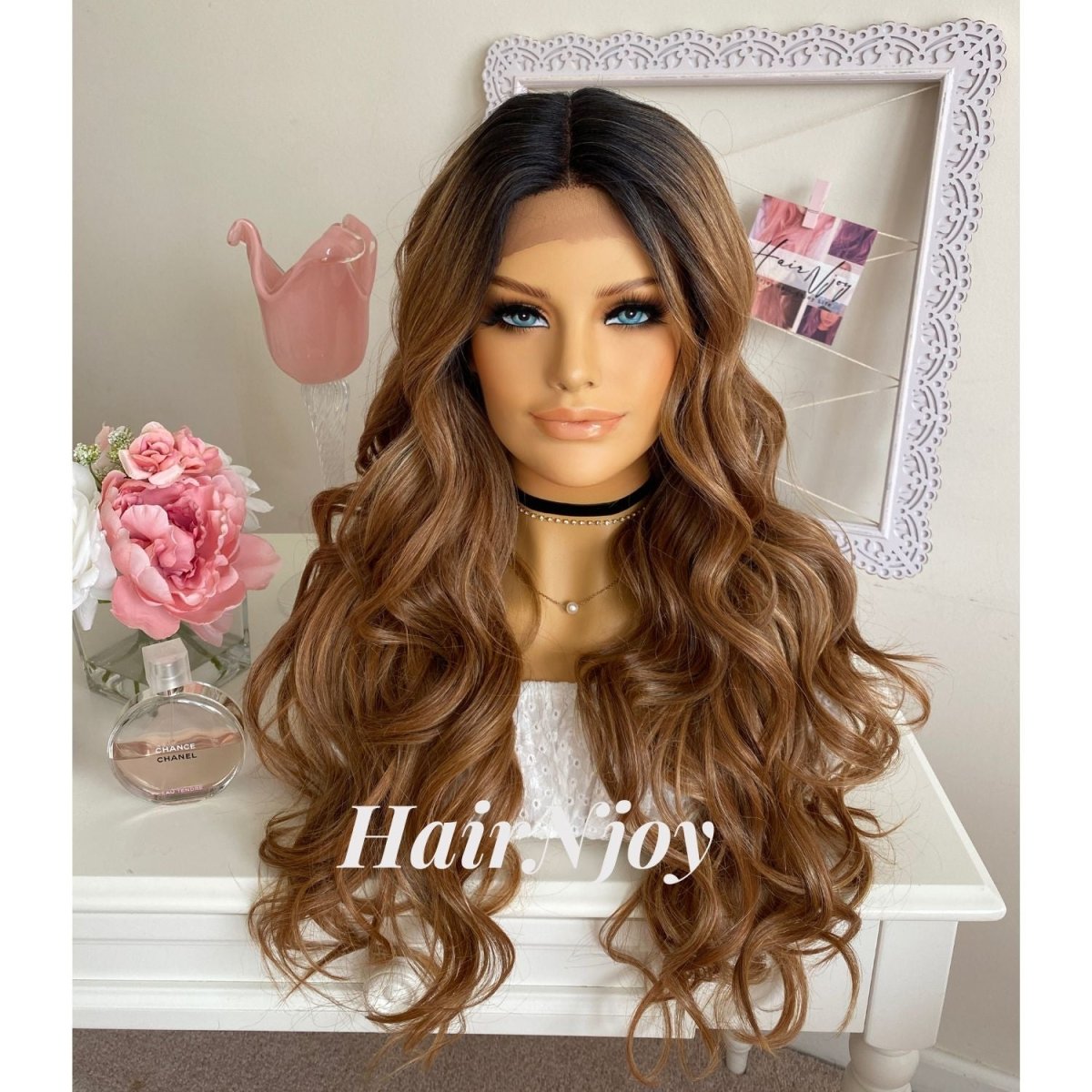 Glueless Human Hair Ombre Lace Front Wig - HairNjoy