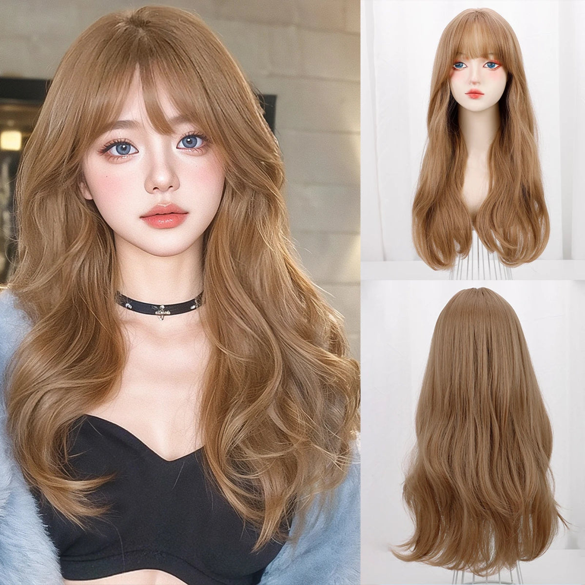 Gold Long Wavy Wig - HairNjoy