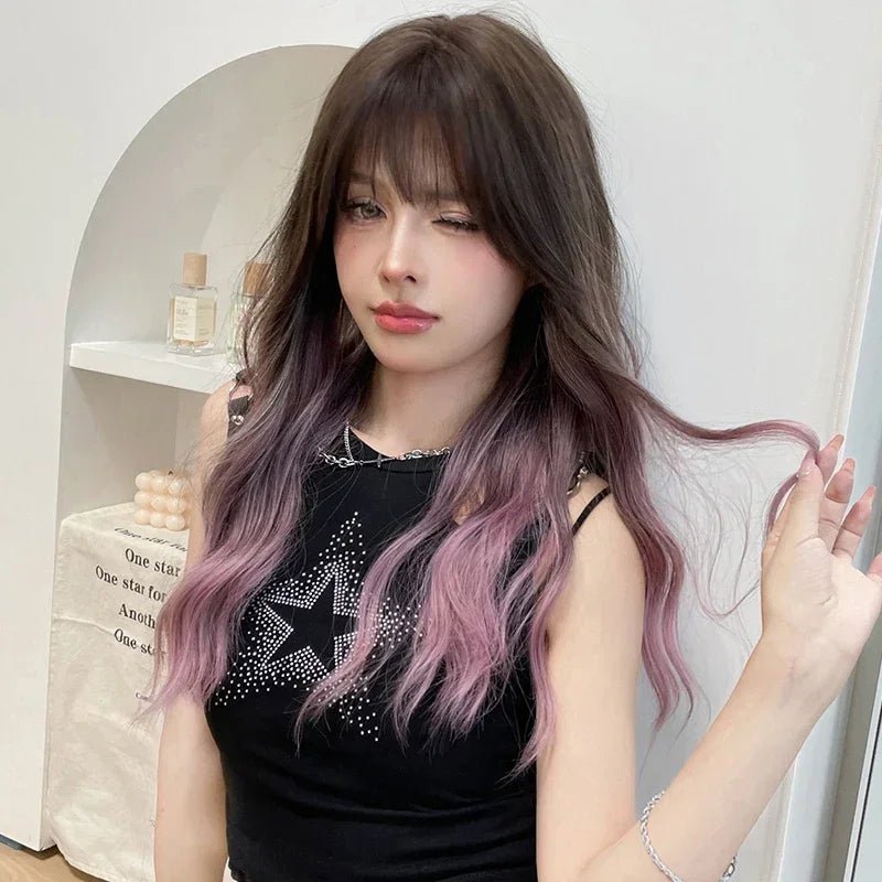 Gradient Long Wavy Wigs - HairNjoy