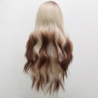 Gradient White Brown Long Wig - HairNjoy