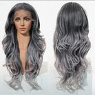 Gray White Highlight Lace Wig - HairNjoy