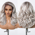 Gray White Highlight Lace Wig - HairNjoy