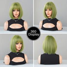 Green Short Bob Wig - HairNjoy