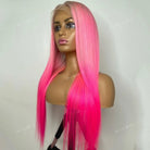 Grey Ombre Pink Human Hair Wig - HairNjoy