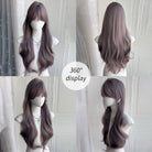 Grey Purple Wavy Wig - HairNjoy