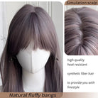 Grey Purple Wavy Wig - HairNjoy