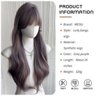 Grey Purple Wavy Wig - HairNjoy