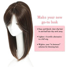 Hair Topper with Middle Part Bangs Clip - In Extension - HairNjoy