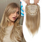 Hair Topper with Middle Part Bangs Clip - In Extension - HairNjoy