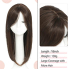 Hair Topper with Middle Part Bangs Clip - In Extension - HairNjoy