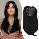 Hair Topper with Middle Part Bangs Clip - In Extension - HairNjoy