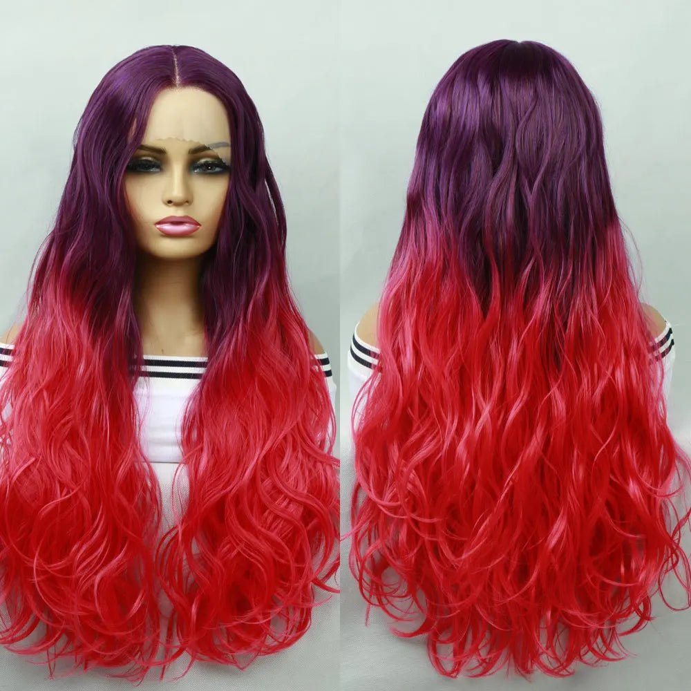 Head-Turning Ombre Red Synthetic Hair Wig - HairNjoy
