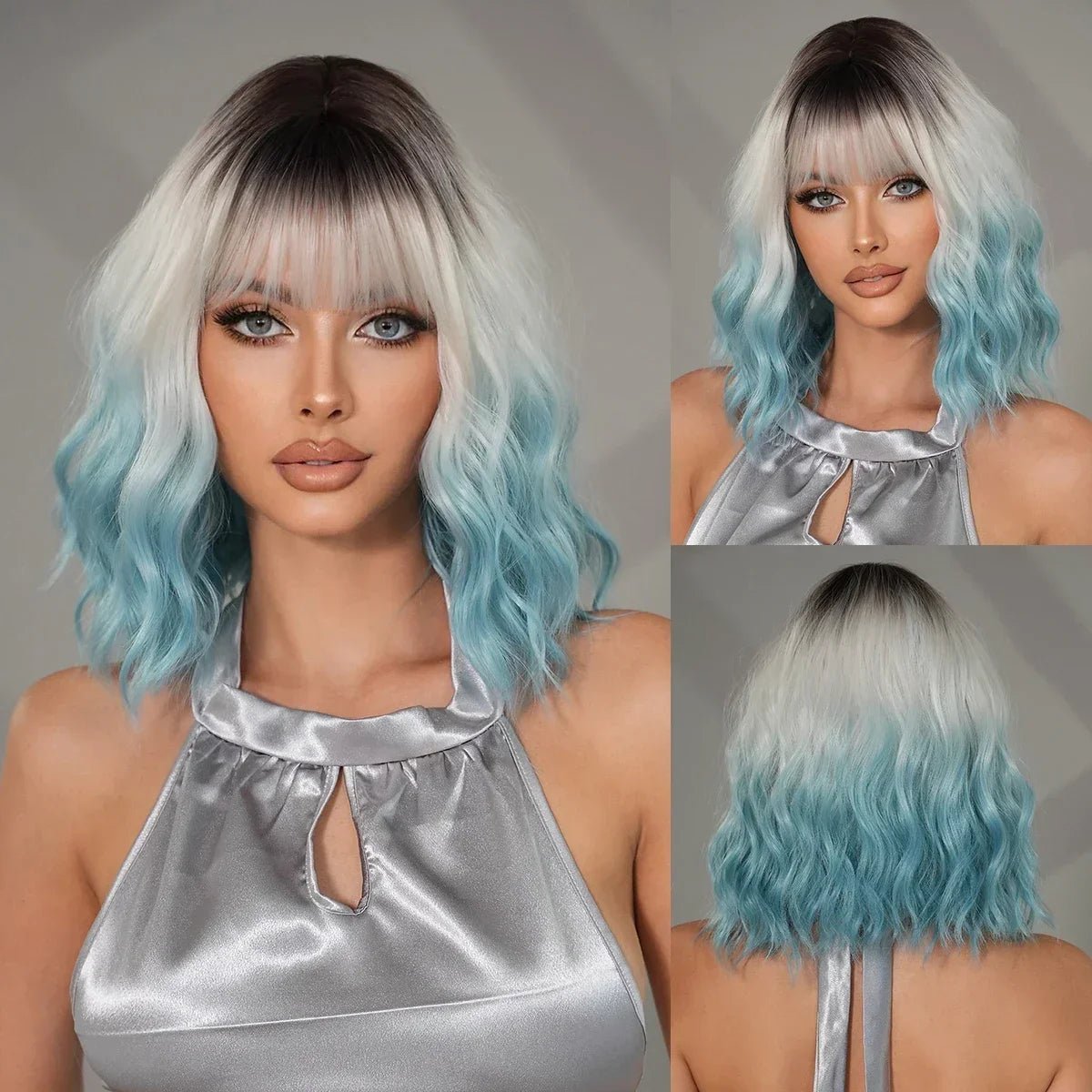 High - Density Long Wavy Wigs With Bangs - HairNjoy