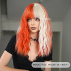 High - Density Long Wavy Wigs With Bangs - HairNjoy