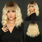 High - Density Long Wavy Wigs With Bangs - HairNjoy