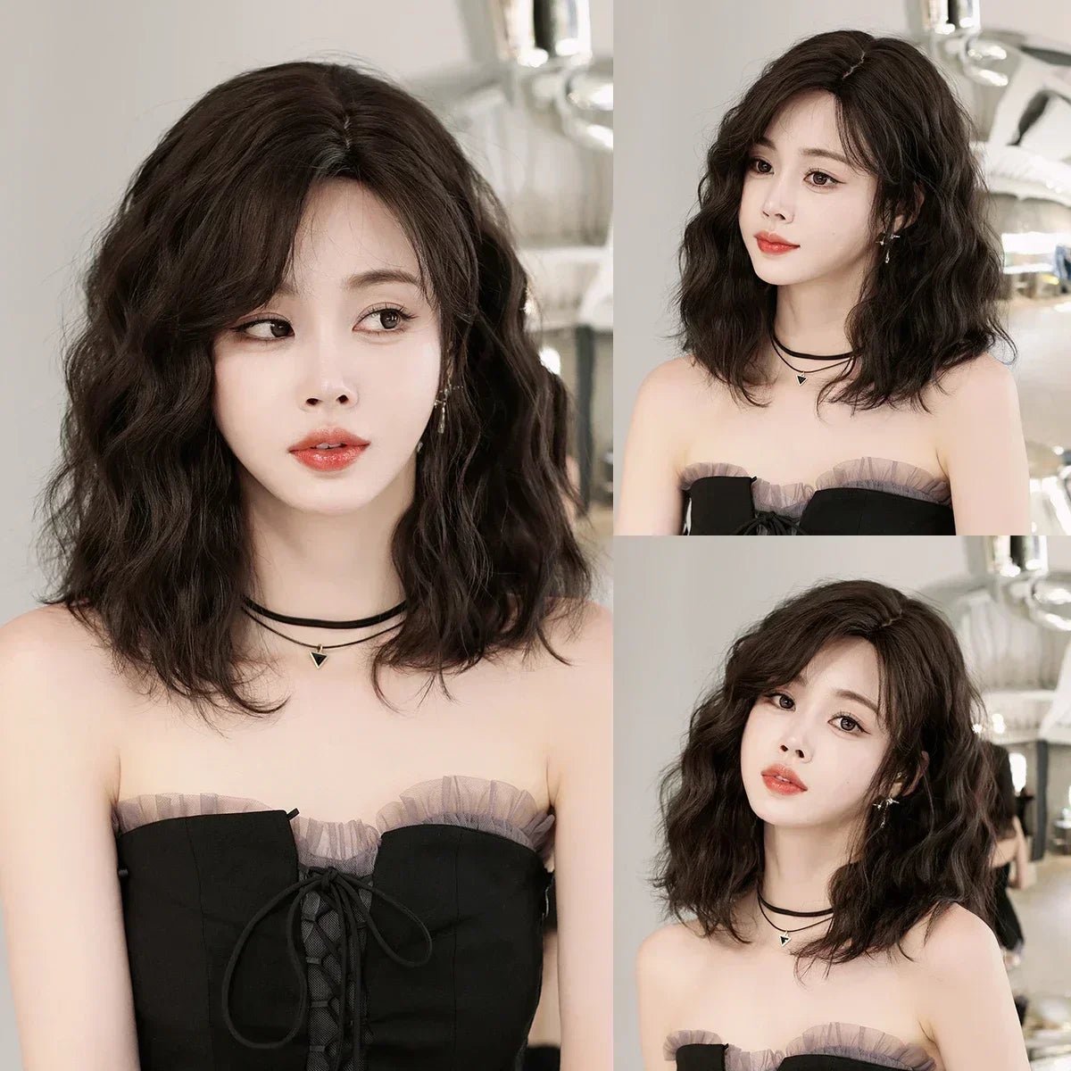 High - Density Long Wavy Wigs With Bangs - HairNjoy